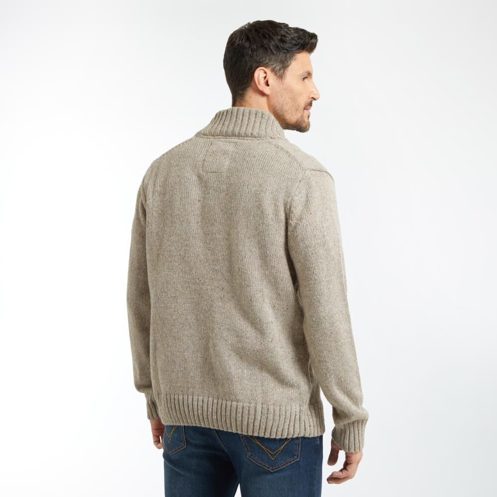Sweater Regular Cuello Alto Abotonado Hombre Peroe image number 3.0