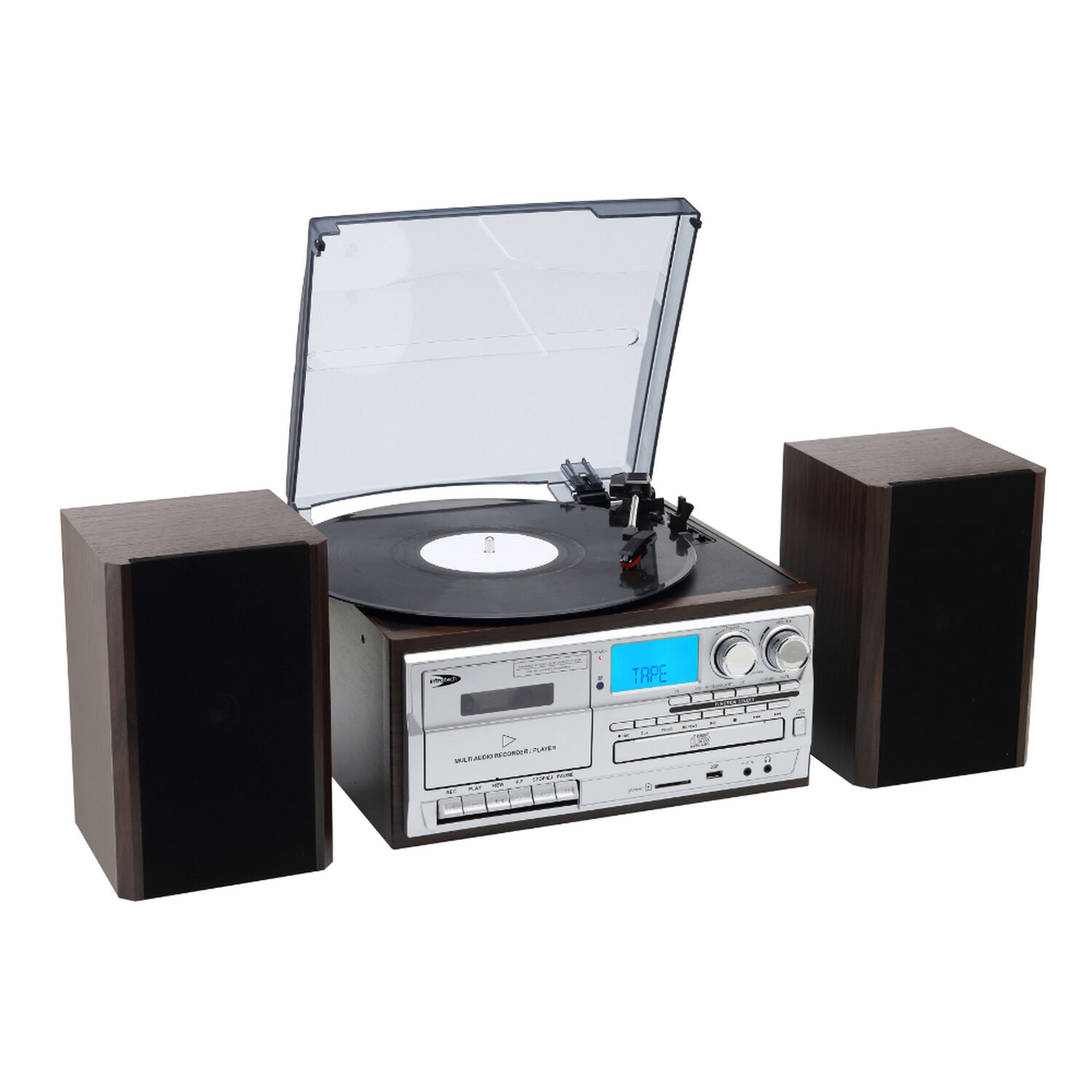 Tornamesa Bluetooth Con Cd Y Cassette + Parlantes Externos image number 2.0