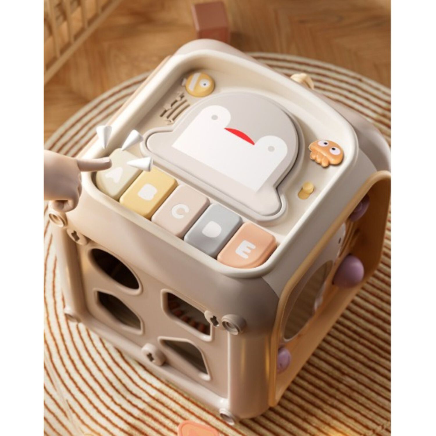 Cubo Did&aacute;ctico Interactivo Para Beb&eacute;s Con Juegos Montessori image number 2.0