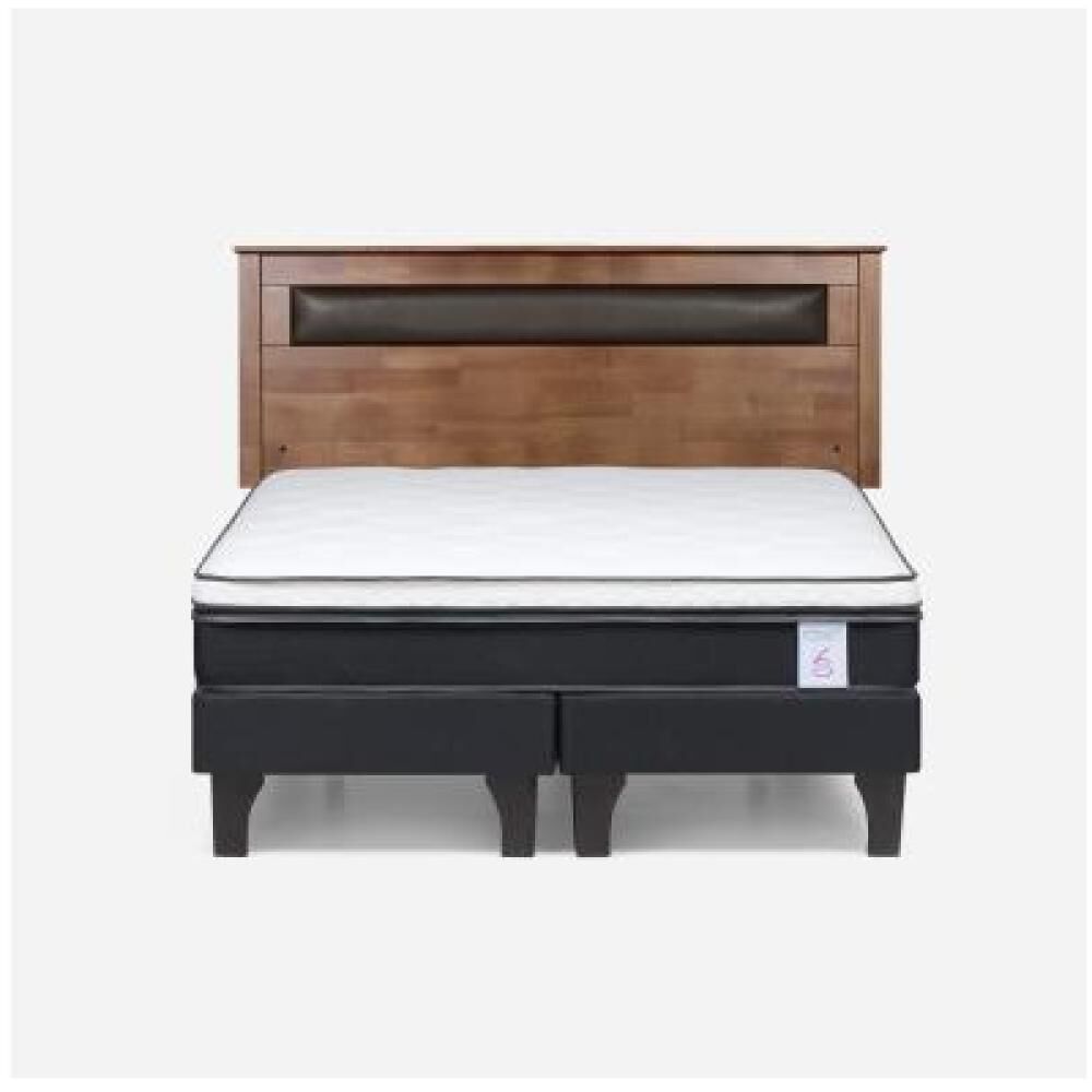 Cama Europea Rosen New Style 6 / 2 Plazas / Base Dividida + Respaldo image number 7.0