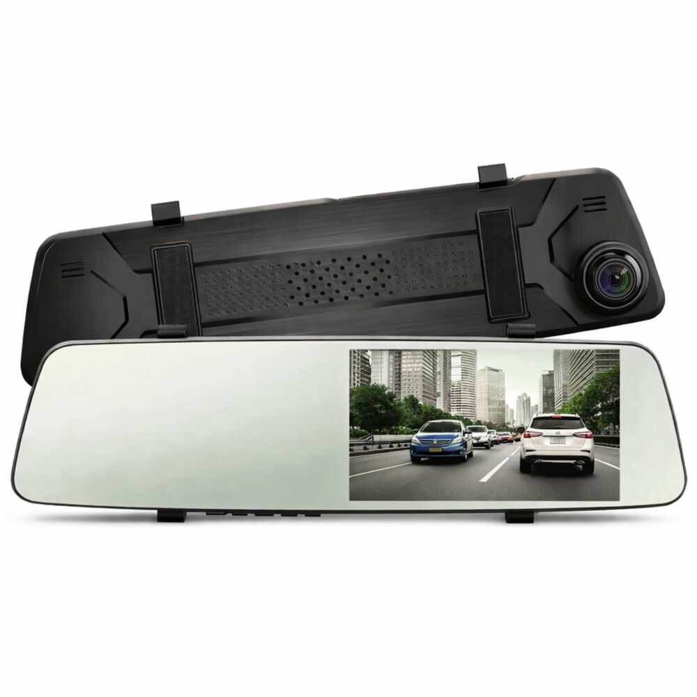 Dashcam Espejo Retrovisor Dual C&aacute;mara Frontal Y Trasera Fhd image number 0.0