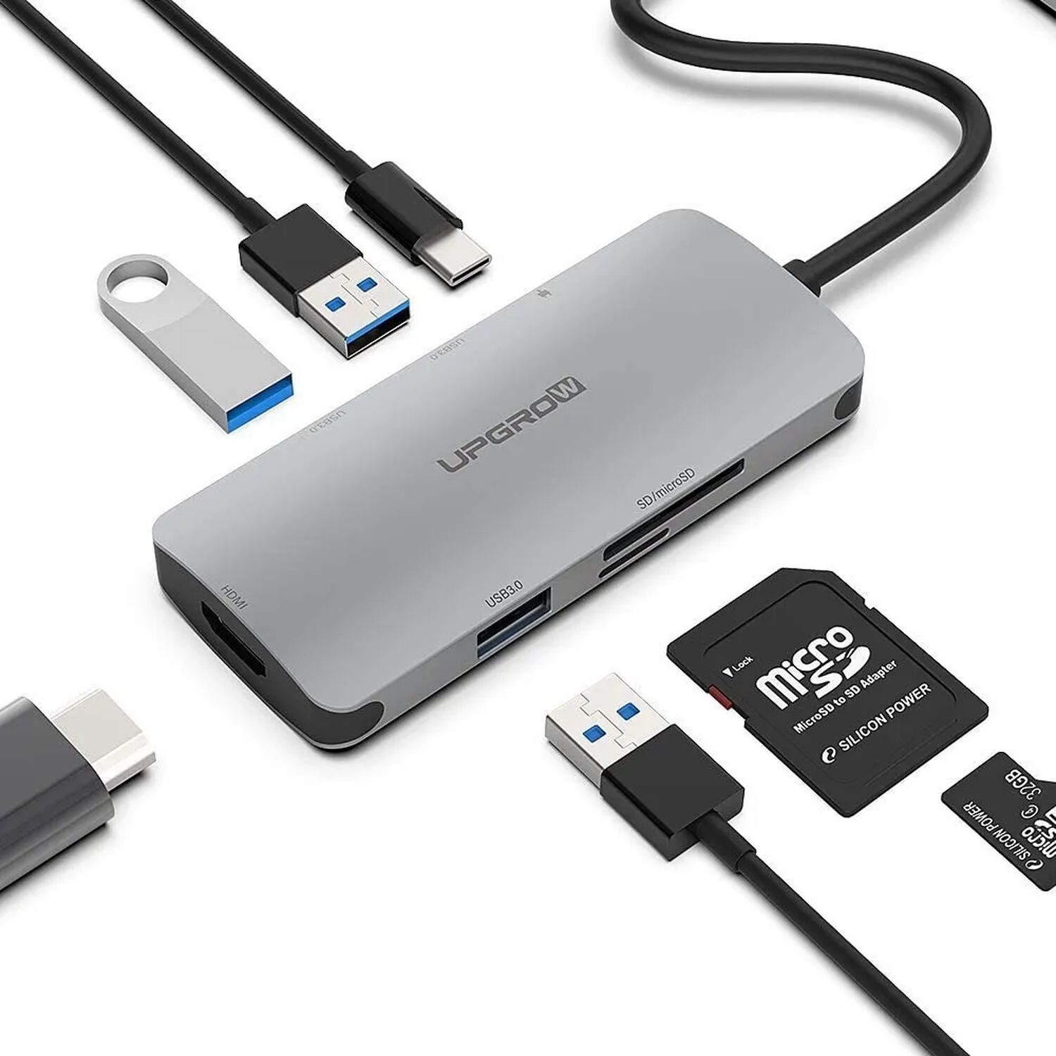 Usb C Hub 7-1 Adaptador Multipuerto Upgrow image number 0.0