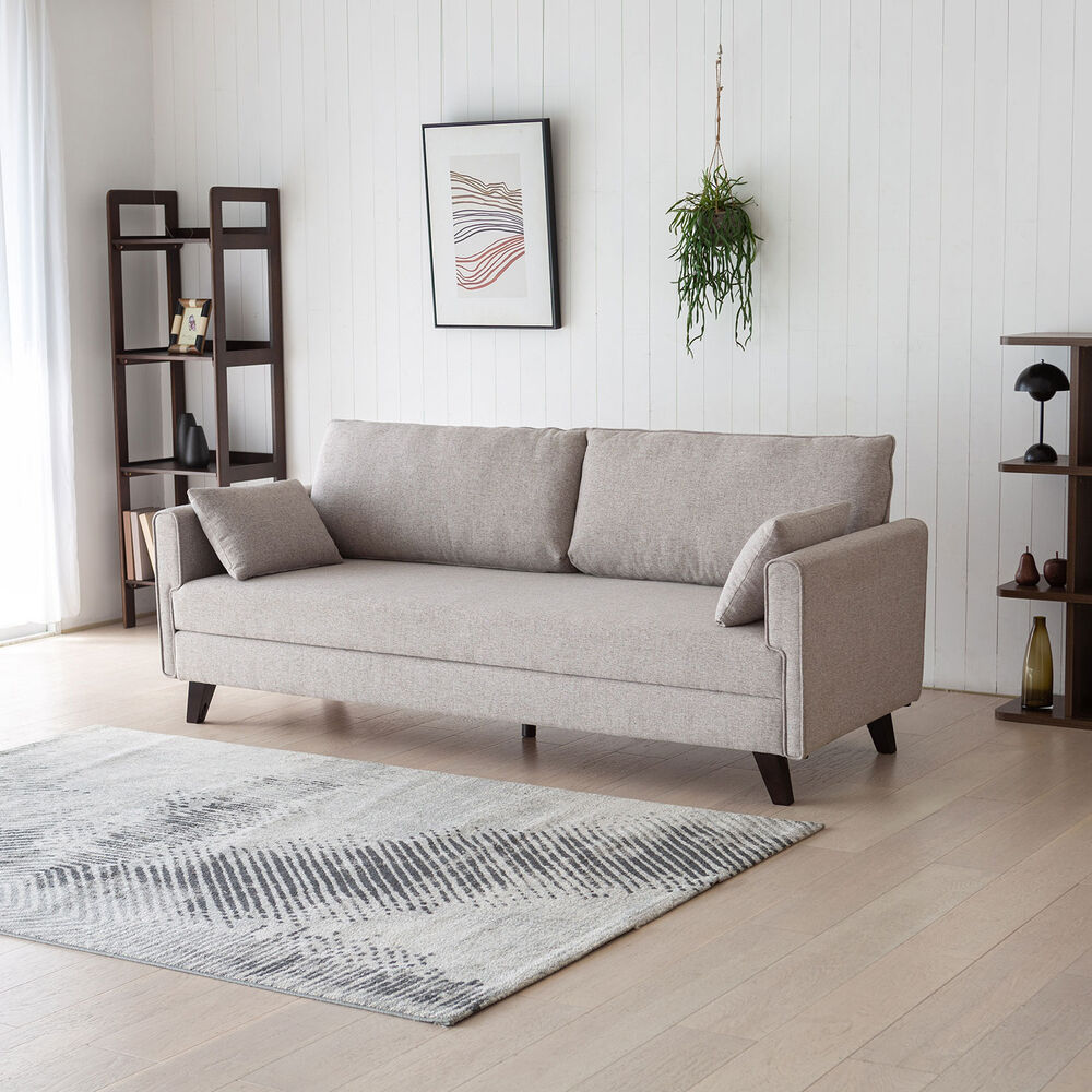Sofá Cama Bremen Beige 3 Cuerpos image number 0.0