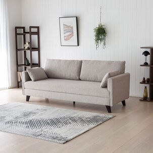 Sofá Cama Bremen Beige 3 Cuerpos
