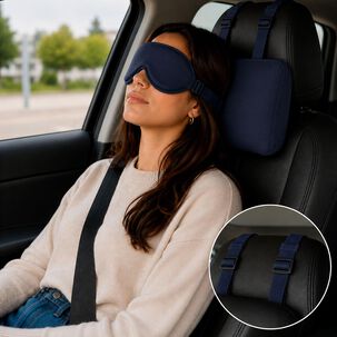 Kit De Sue&ntilde;o Almohada De Viaje Azul Nautica