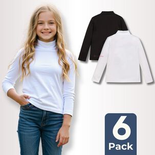 Pack 6 Camisetas Beatle Algod&oacute;n Primera Capa Ni&ntilde;a Polera Surtidos