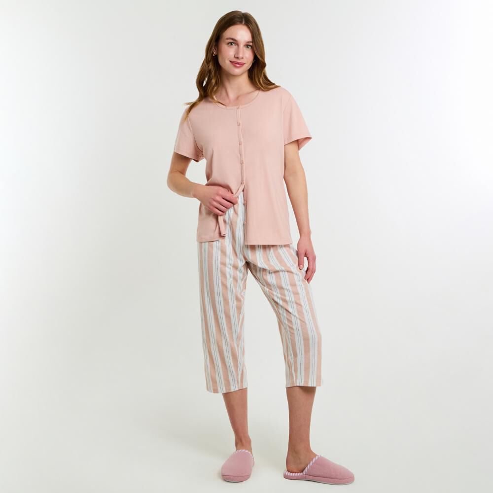 Pijama Capri Manga Corta Mujer Lesage image number 1.0