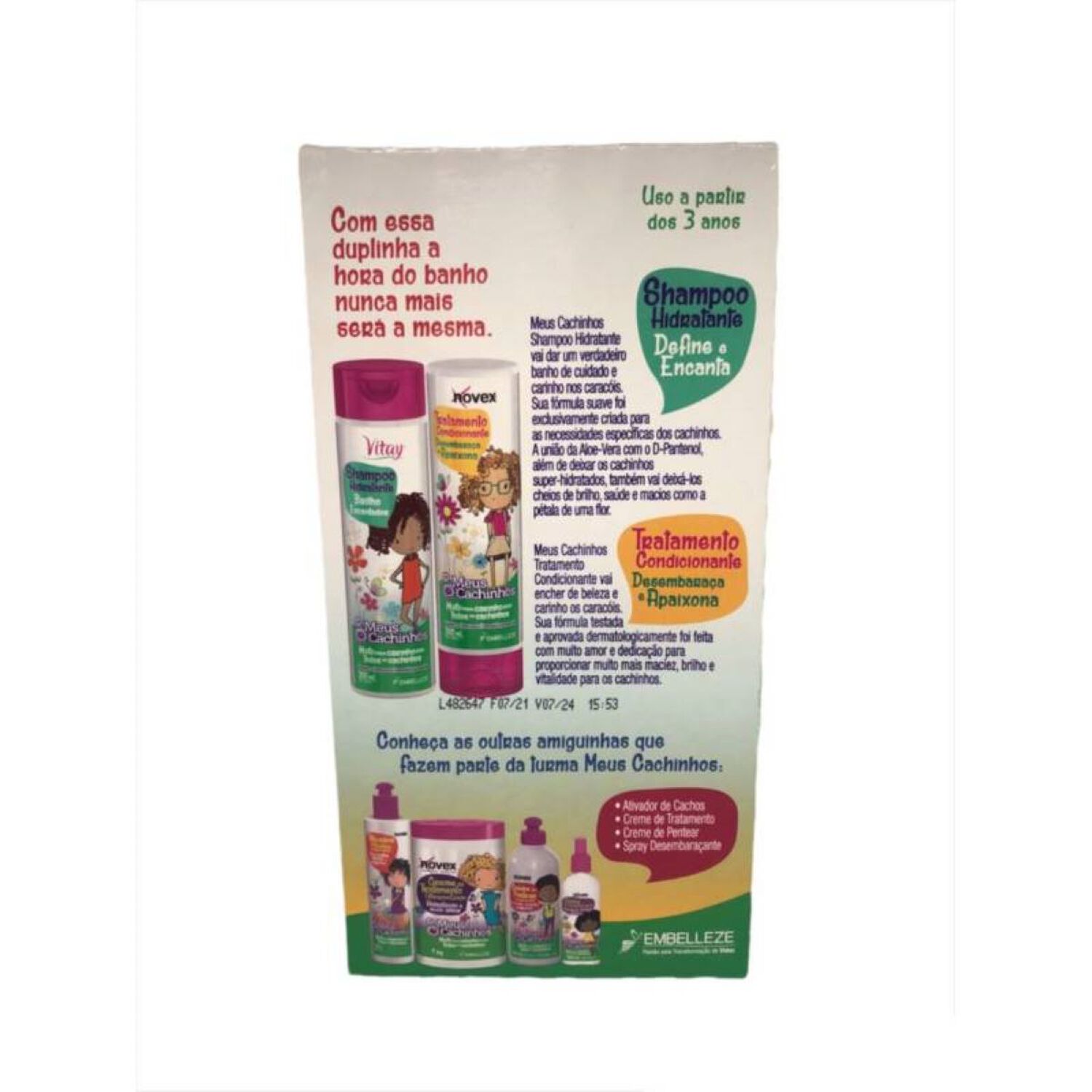 Kit Shampoo Y Acondicionador Meus Cachinos 300ml Novex image number 3.0