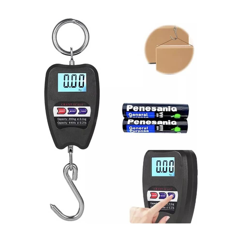Balanza Mini Pesa Digital Colgante De 200 Kilos image number 1.0
