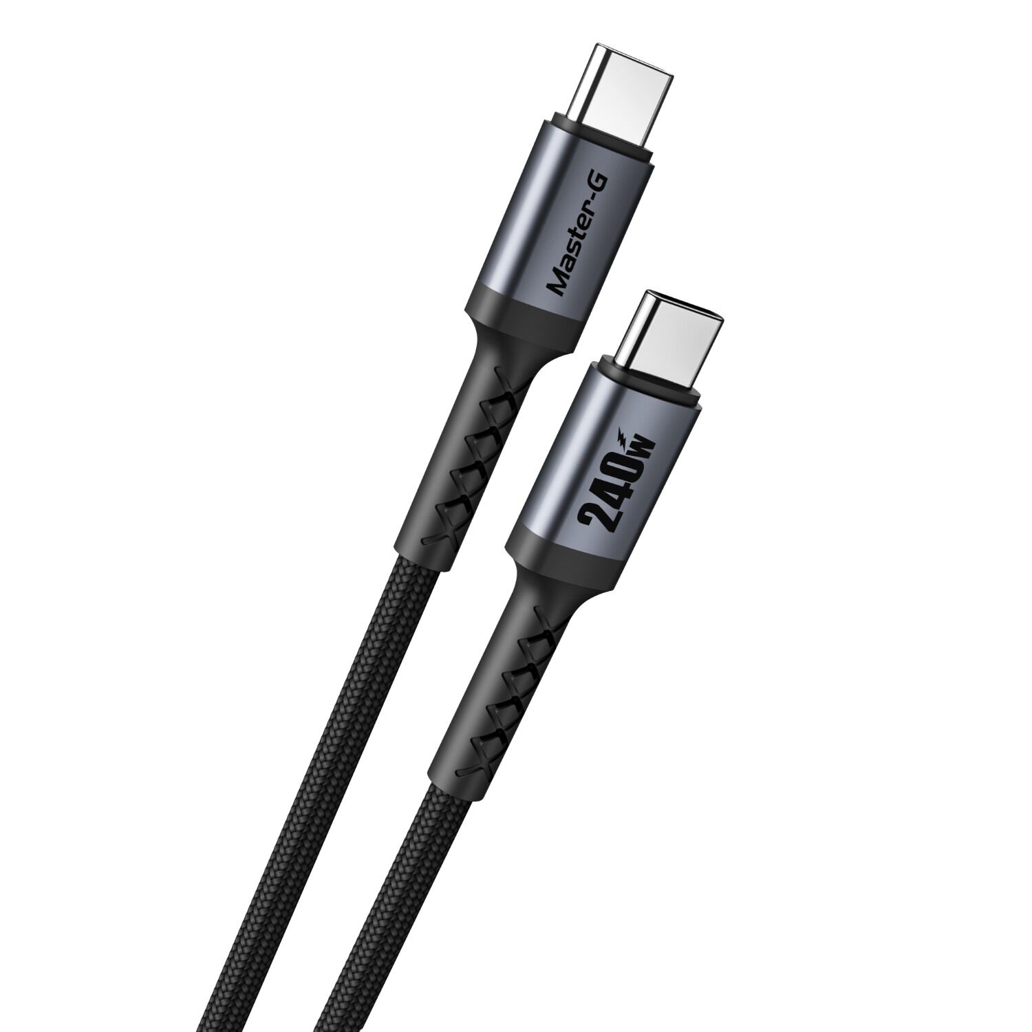 Cable De Carga R&aacute;pida Usb-c A C Antinudos 240w 2m Master-g image number 0.0