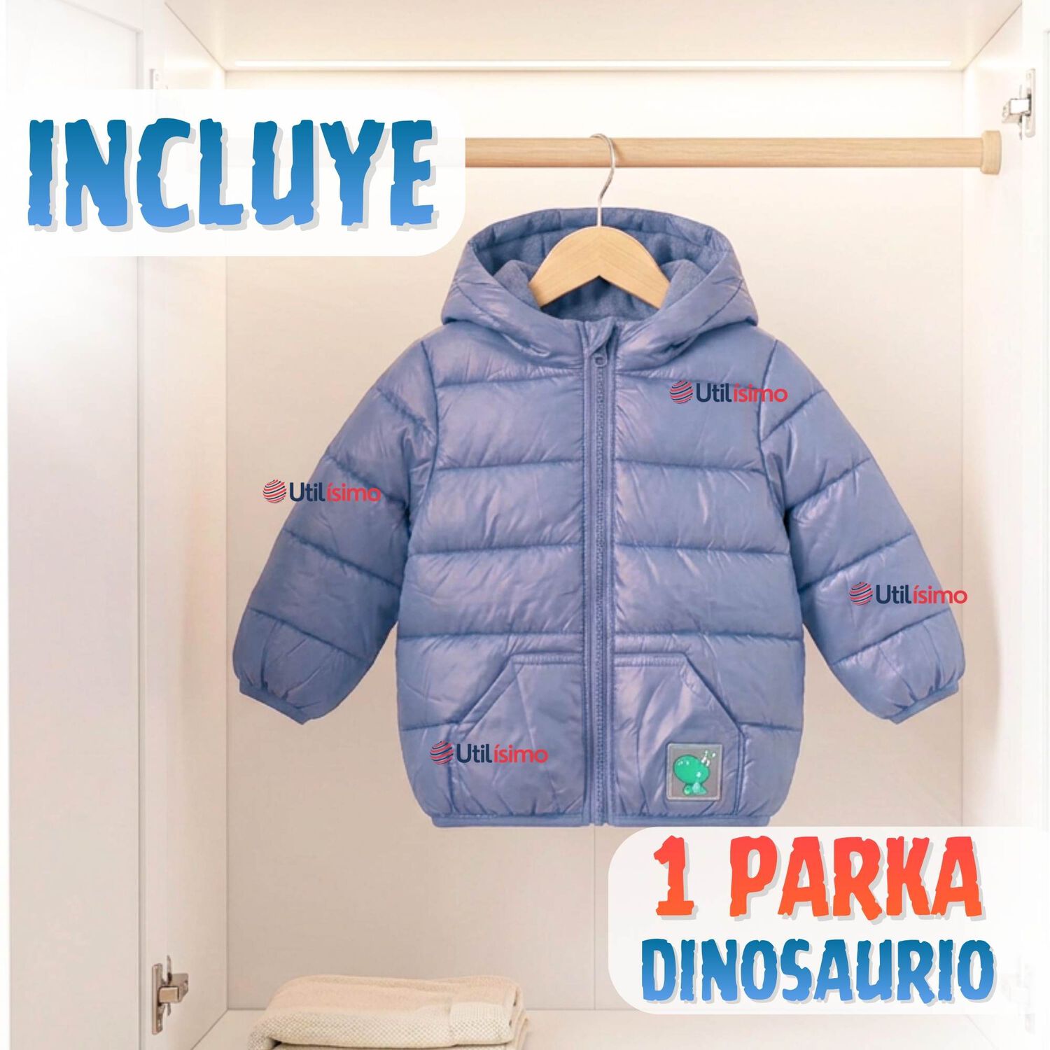 Parka Dinosaurio Con Capucha Manga Larga Ni&ntilde;o Jump Kids image number 1.0