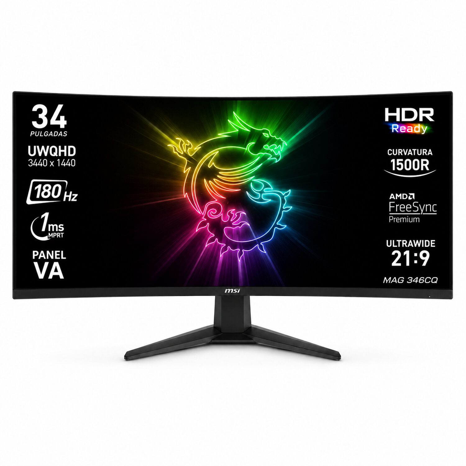Monitor Gamer Msi 34" Curvo 180hz Ultra Flat 1ms 3440x1440px image number 11.0