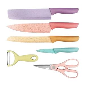 Set Cuchillos Tijera Pelador 6 Piezas