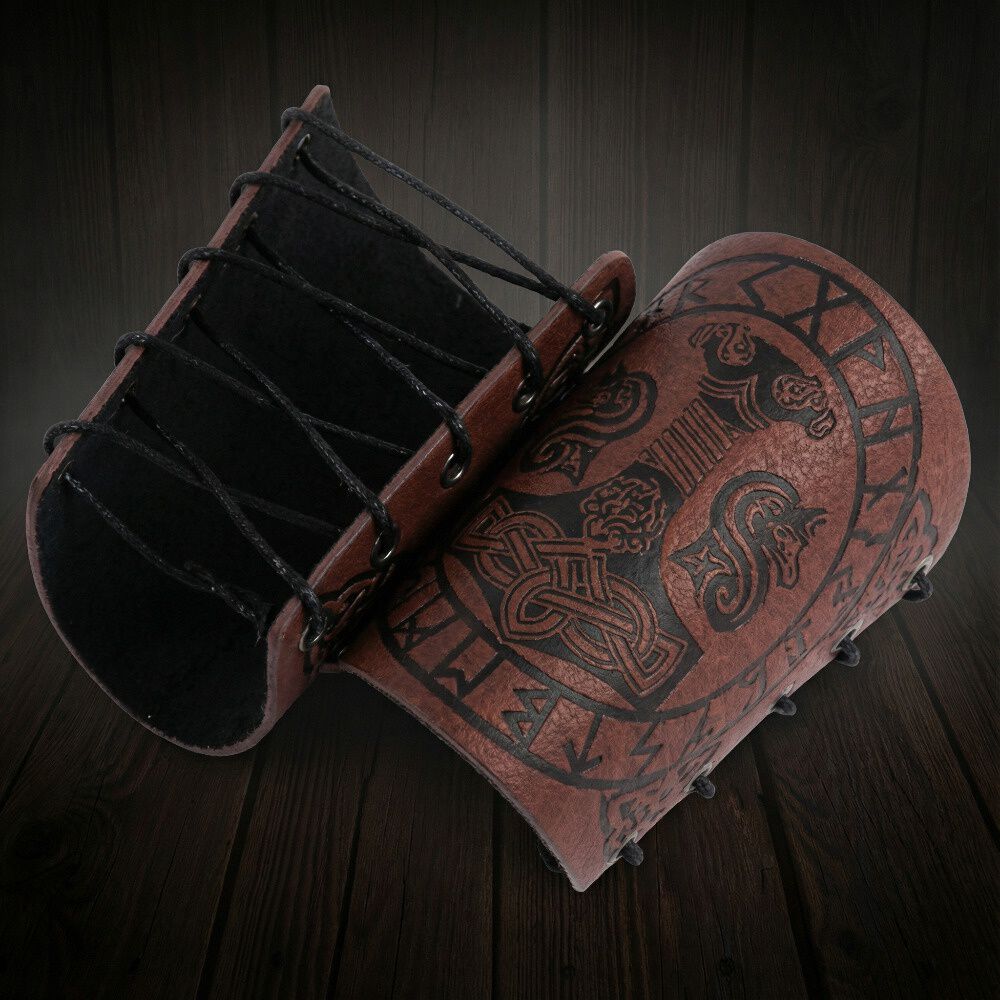 Disfraz Brazalete Armadura Lobo Vikingo image number 0.0