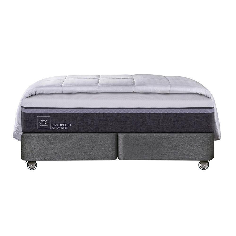 Box Spring Cic Ortopedic Advance / King / Base Dividida + Textil image number 1.0