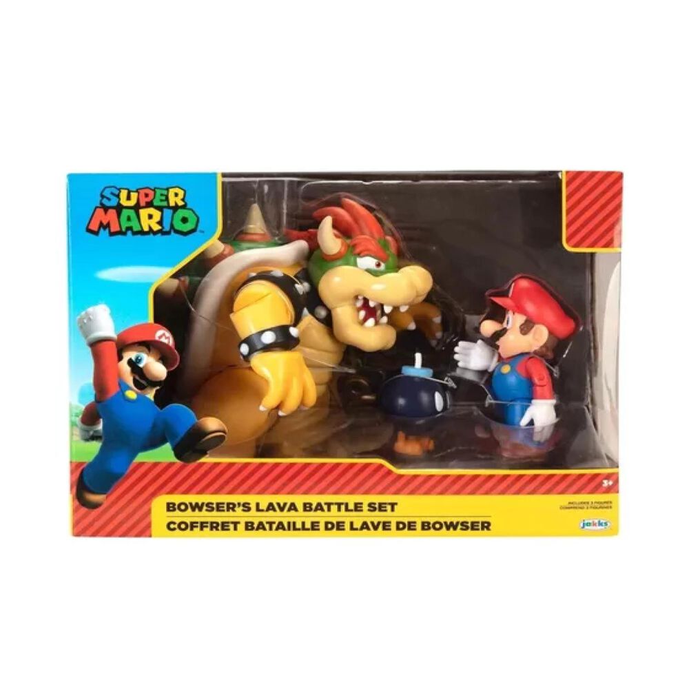 Juguete Figuras Set Batalla Lava Browser Mario Bros Infantil image number 2.0