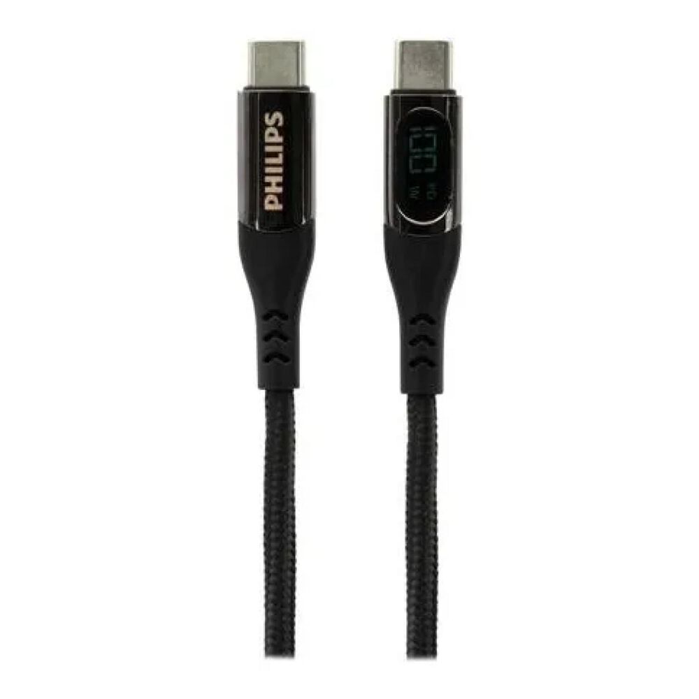 Cable Usb C A Usb C Led 120cm Negro Dlpc9100b/71 image number 0.0