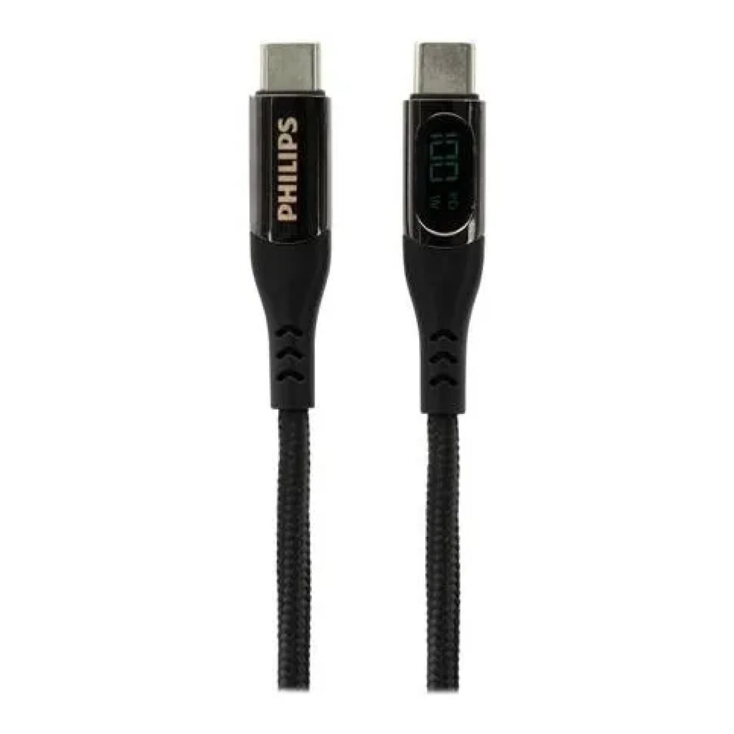 Cable Usb C A Usb C Led 120cm Negro Dlpc9100b/71 image number 0.0