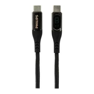Cable Usb C A Usb C Led 120cm Negro Dlpc9100b/71