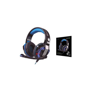 Aud&iacute;fonos Gamer Platinum Conector 3,5mm Y Usb Led Azul - Ps