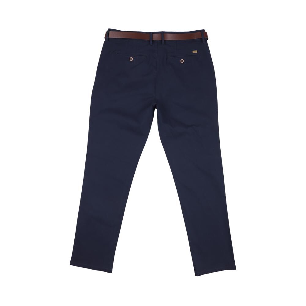 Pantalón Tiro Medio Slim Hombre Az Black image number 1.0