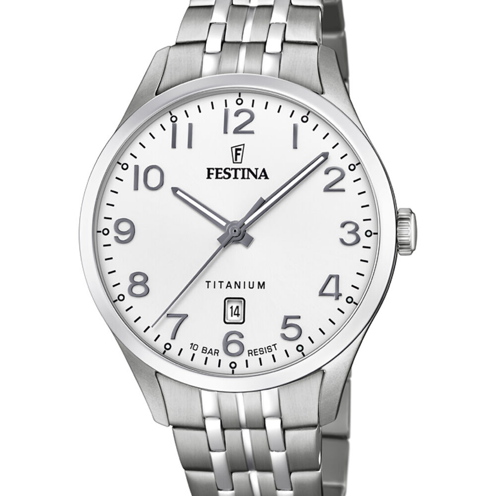 Reloj F20466/1 Festina Blanco Hombre Calendario Titanium image number 0.0