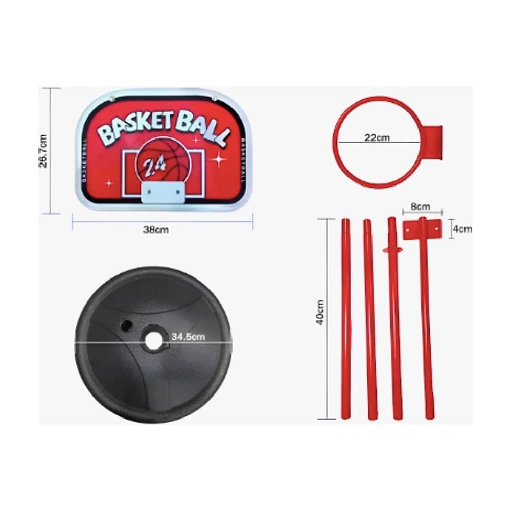 Soporte Baloncesto Altura Ajustable Ni&ntilde;os + Bal&oacute;n + Inflador image number 3.0