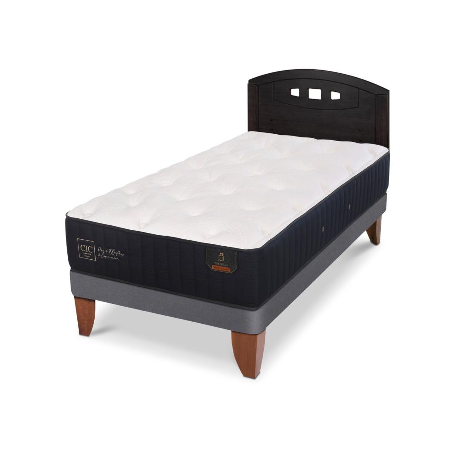 Cama Europea Cic Linea Premium / 1.5 Plazas / Base Normal + Respaldo image number 4.0