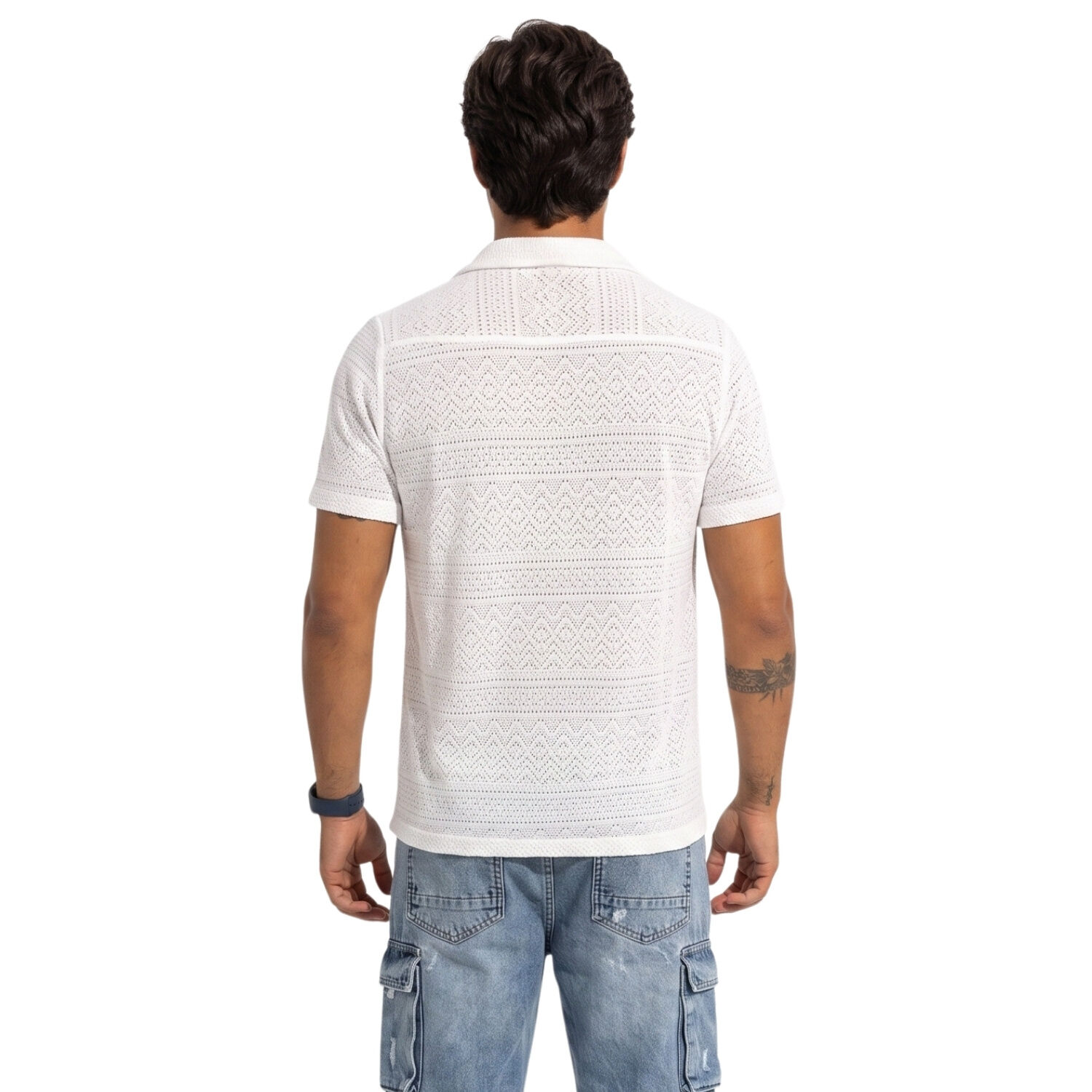 Camisa Malla Cuello Cubano Escocia image number 2.0