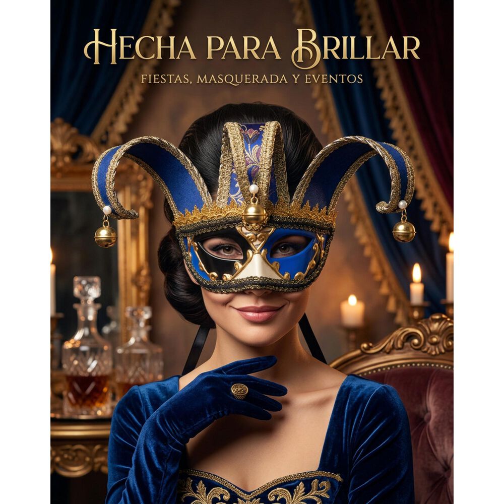 M&aacute;scara Buf&oacute;n Unisex Con Cascabeles Para Fiesta image number 18.0