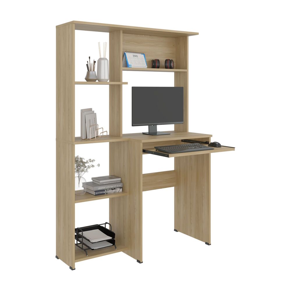 Escritorio Con Portateclado Y Biblioteca Incorporada 150x100x40 Cm image number 3.0