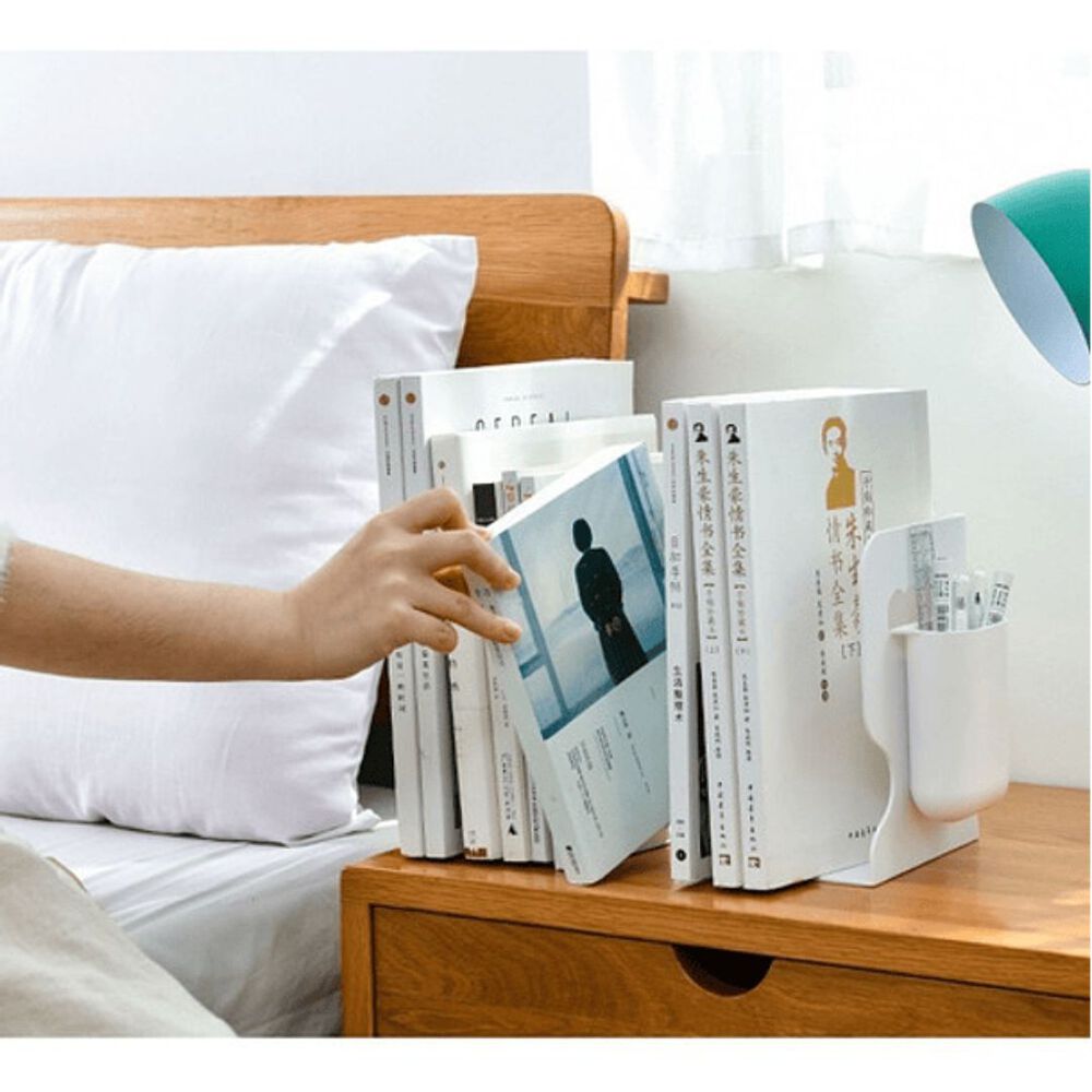 Estante Organizador Soporte Libros Ajustable Con Portalápice image number 6.0