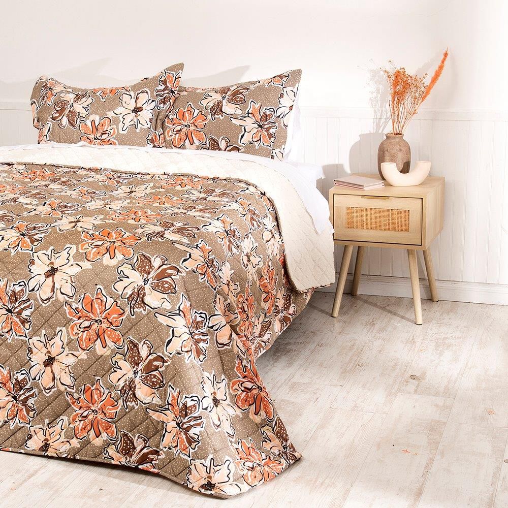 Quilt Estampado Sherpa King Flores image number 3.0