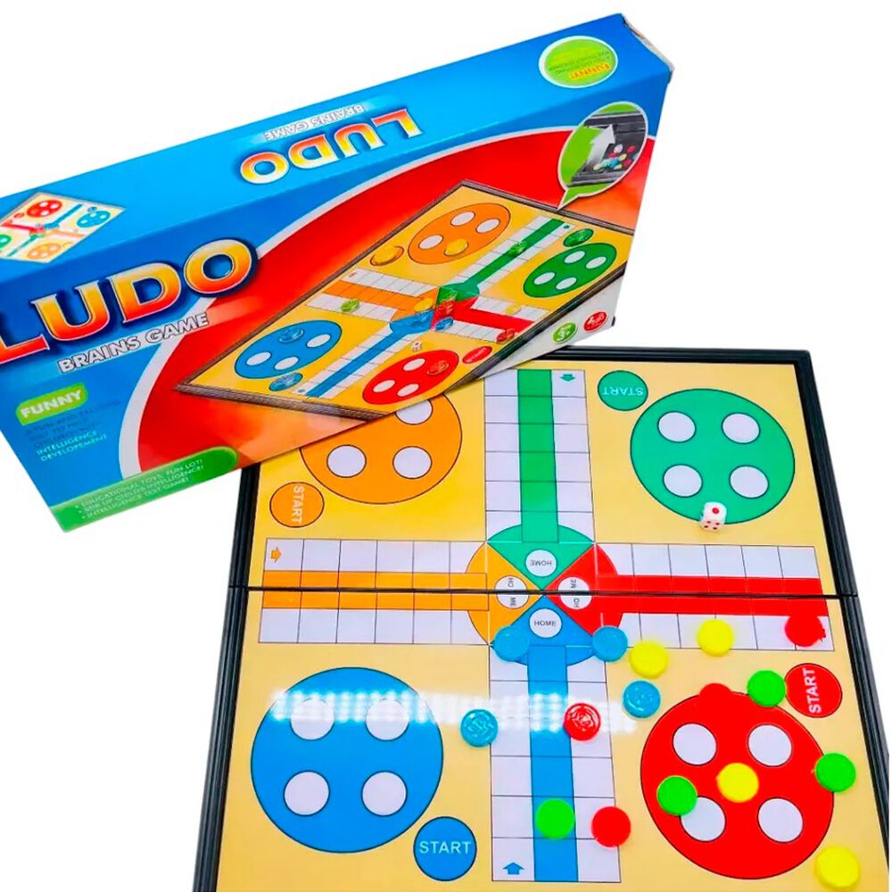 Juego De Mesa 4 Jugadores Ludo Magnético Tablero Plegable image number 4.0