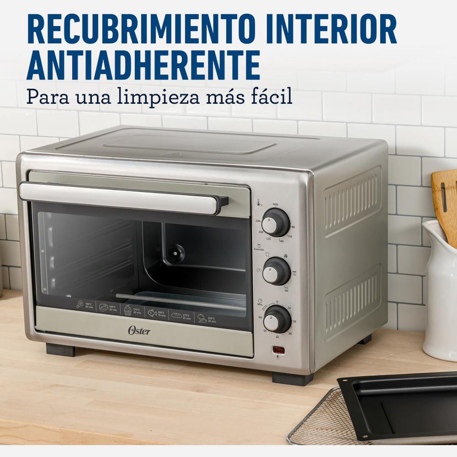Horno El&eacute;ctrico con freidora de aire Oster TSSTTVLS35 / 35 Litros / 1500W image number 4.0