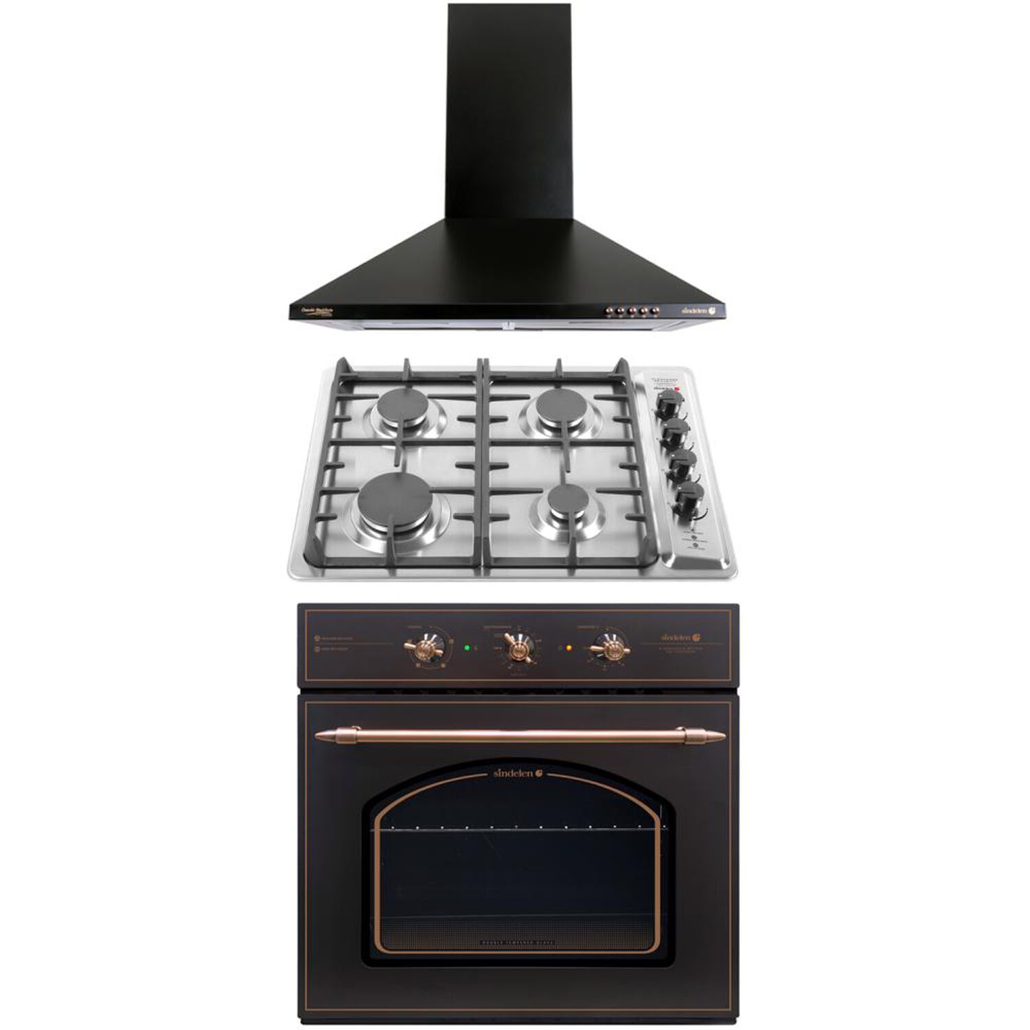 Kit De Cocina Sindelen Horno Empotrado HE-7200IN + Encimera A Gas CEG-4650IN + Campana CA-635PNG / 4 Quemadores image number 0.0