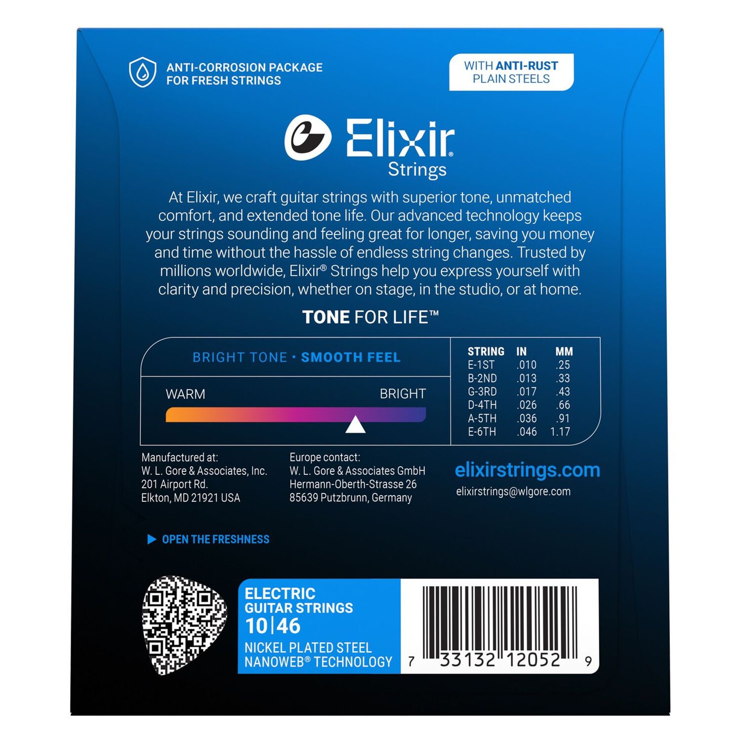 Cuerdas Para Guitarra El&eacute;ctrica Elixir Nanoweb Light 10-46 image number 1.0