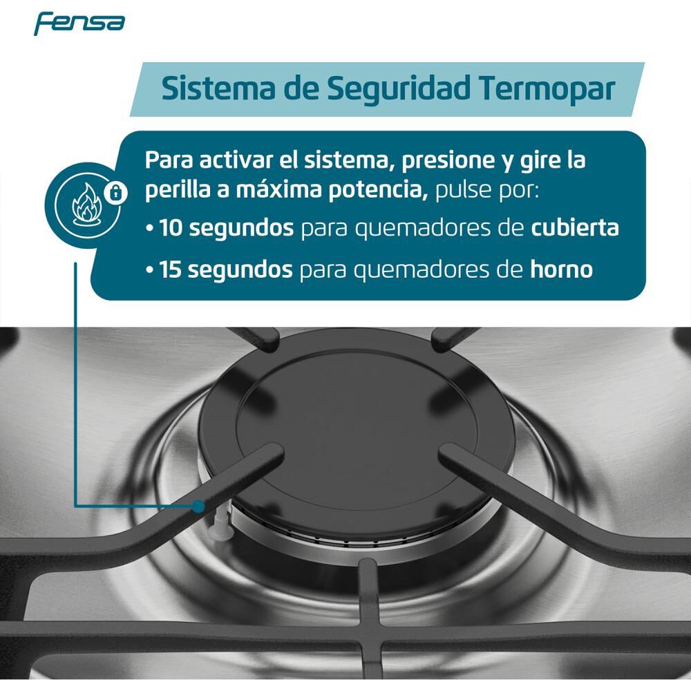 Cocina A Gas Fensa F 2606 T / 4 Quemadores image number 7.0