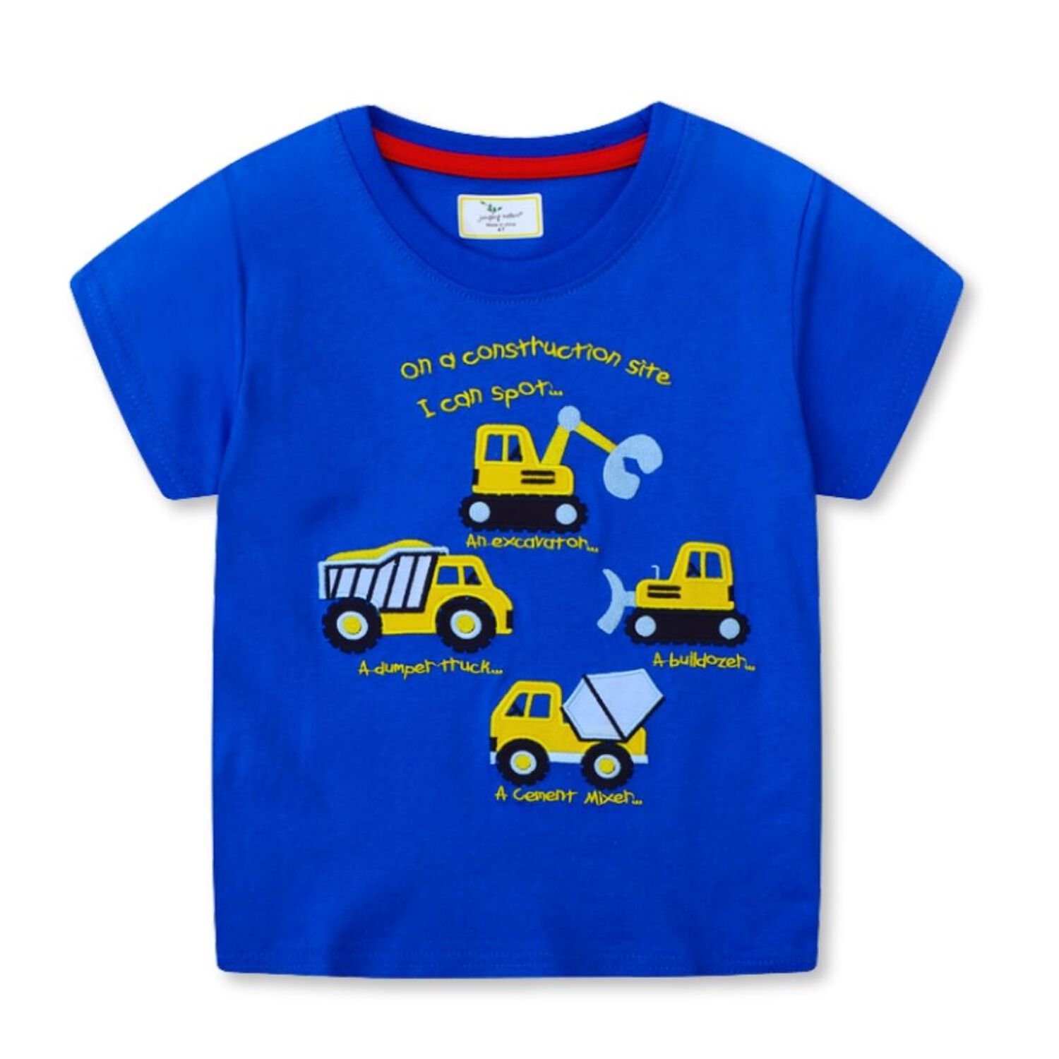 Polera Ni&ntilde;o Algod&oacute;n Manga Corta Jump Kids Autos Amarillos 2 A 7 A&ntilde;os image number 0.0