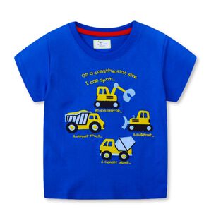 Polera Ni&ntilde;o Algod&oacute;n Manga Corta Jump Kids Autos Amarillos 2 A 7 A&ntilde;os