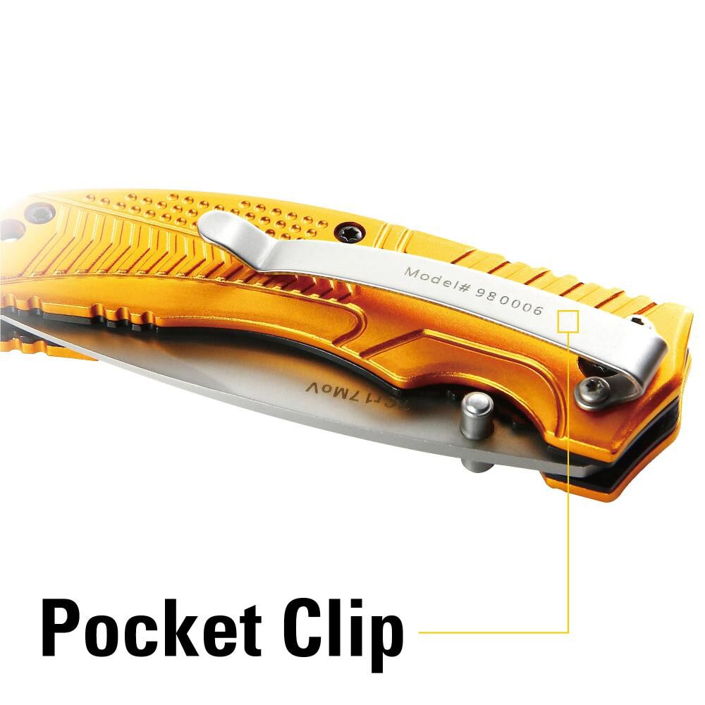 Cuchillo Navaja Plegable Cat 980006 Punta Curva/dentada image number 5.0