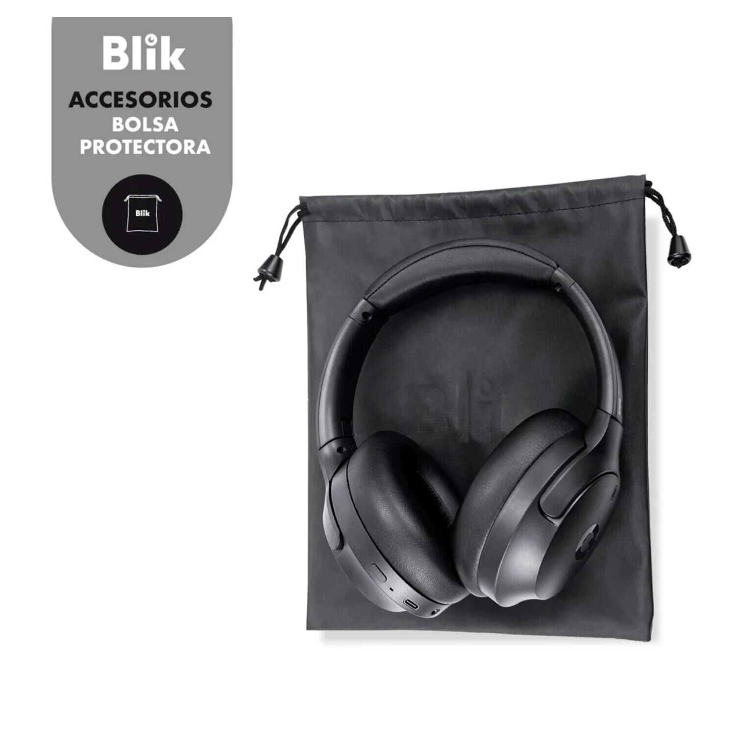 Audifonos Bluetooth Overear Plegables Negro 600 Essence Blik image number 4.0