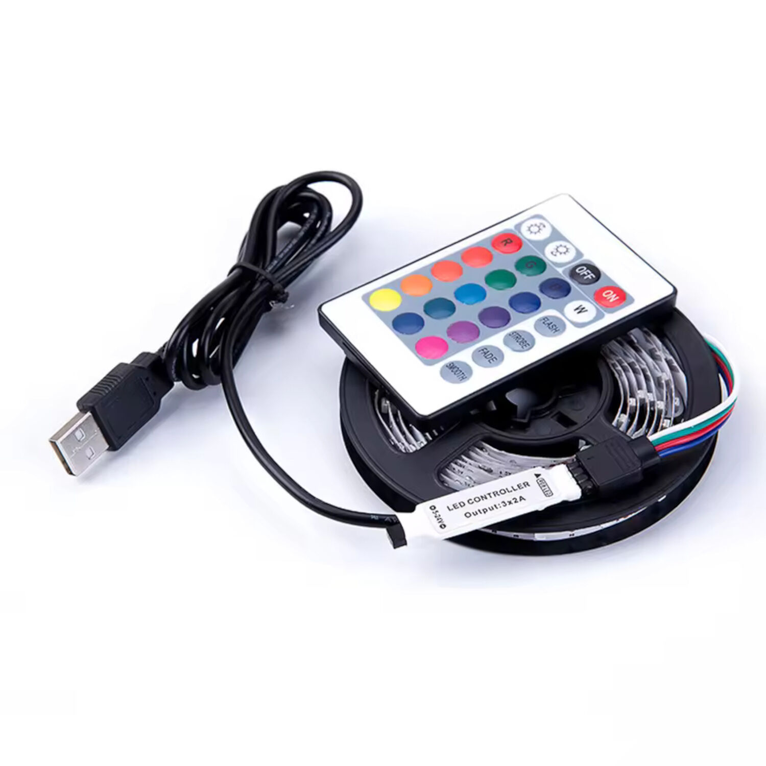 Tira Luces Led 5 Metros Rgb Control Remoto Y Bluetooth image number 2.0