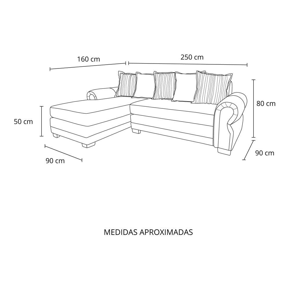 Sofá Seccional Living Factory Arizona Izquierdo / 4 Cuerpos image number 8.0