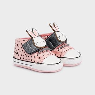Deportivas Ni&ntilde;a Blancas Con Rosa Talla 19