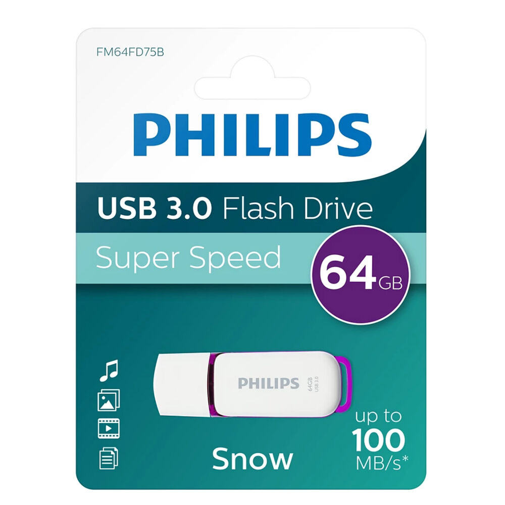 Pendrive 64gb Philips Snow Usb 3.0 Fm64fd75b- Ps image number 0.0