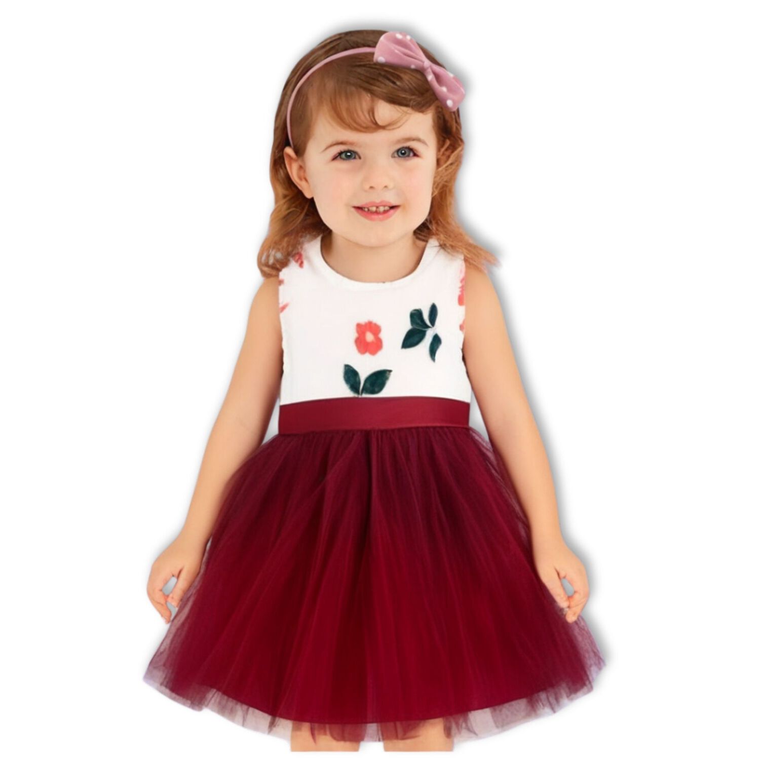 Vestido Rojo Sin Mangas Beb&eacute;s Ni&ntilde;as Trajes 6 A 36 Meses image number 0.0