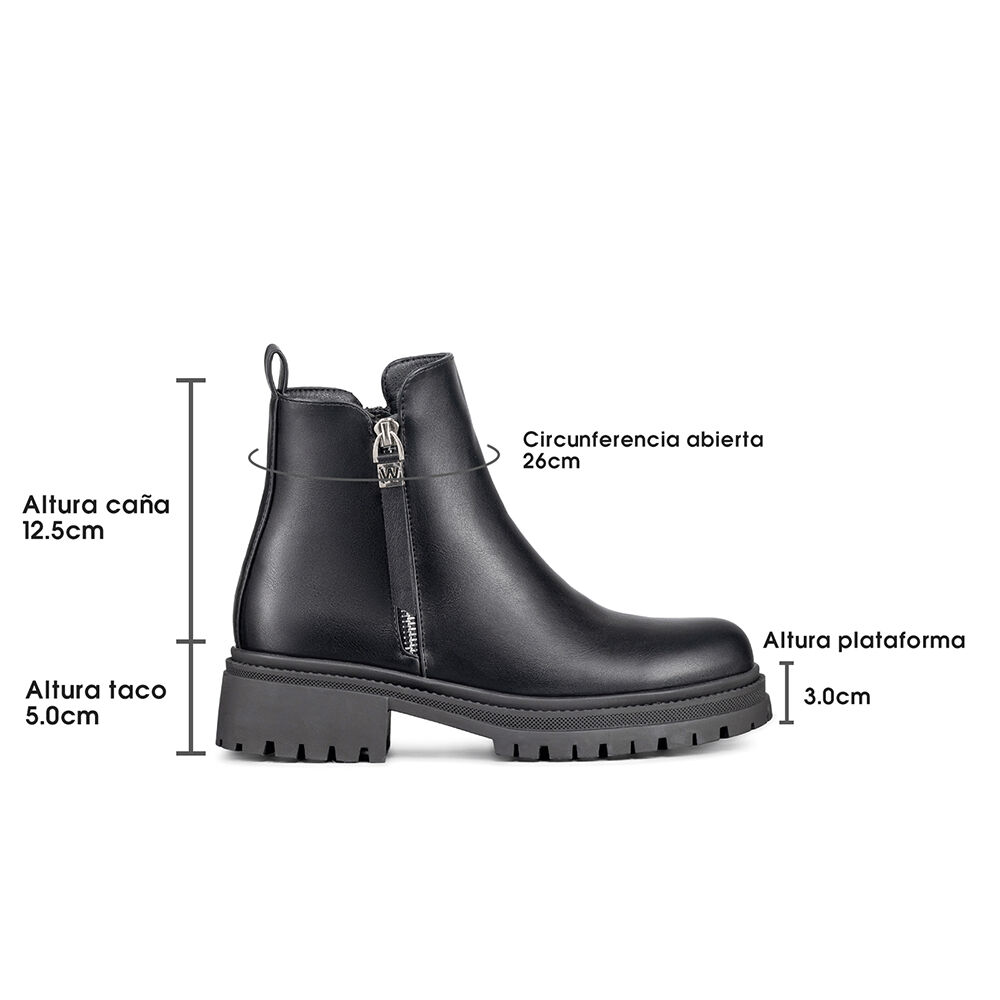 Botin Casual Mujer Eco Cuero Plataforma Vintage Weide Zs67 image number 6.0