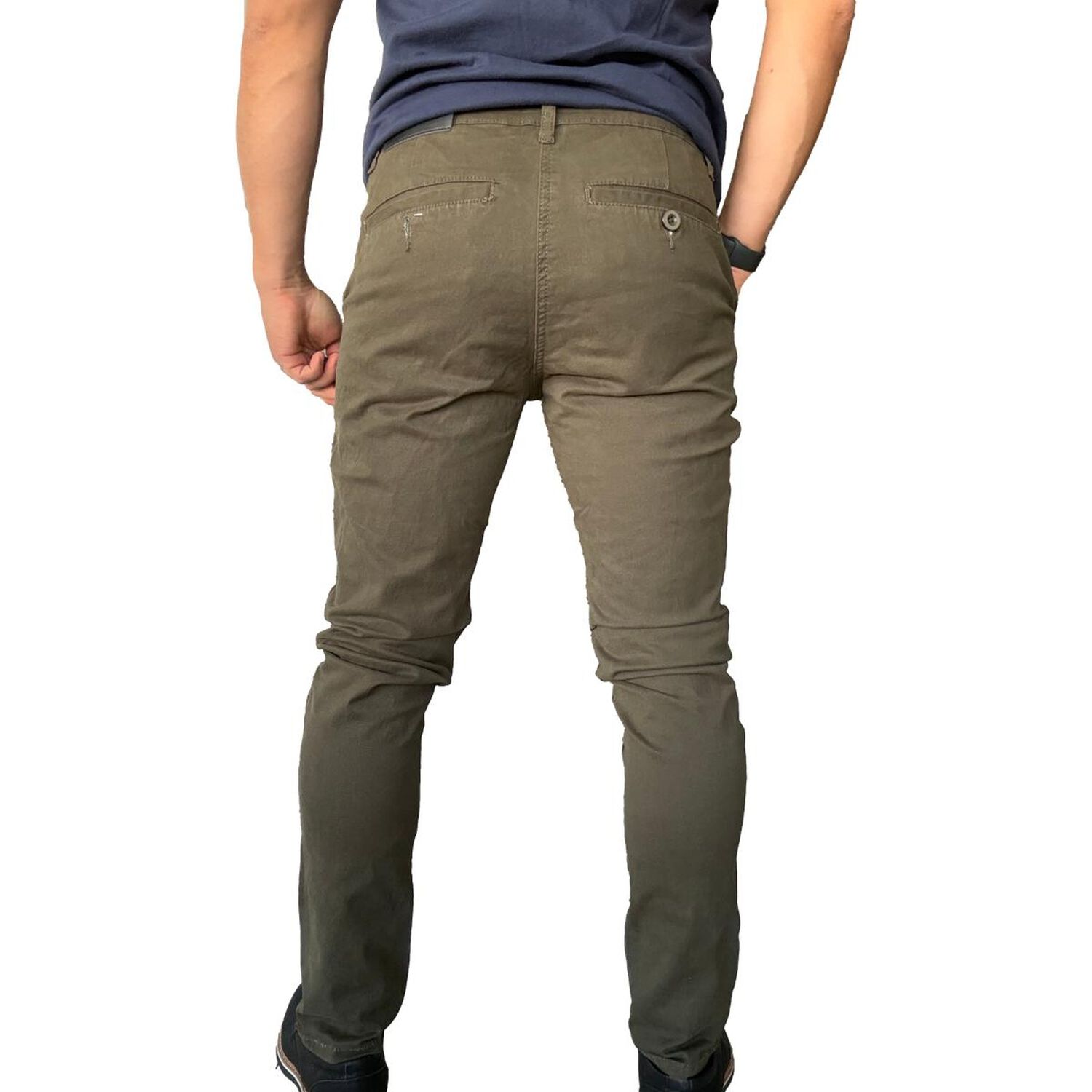 Pantal&oacute;n Elasticado Slim Fit Gabardina Hombre image number 6.0