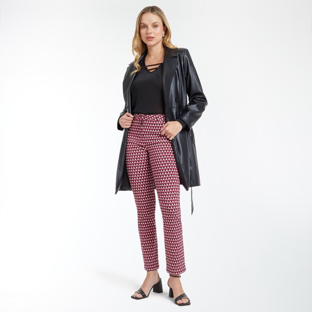 Pantalón Full Print Tiro Medio Skinny Mujer Kimera image number 1.0